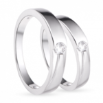 Nhẫn cặp bạc đính đá PNJSilver 00087-00088